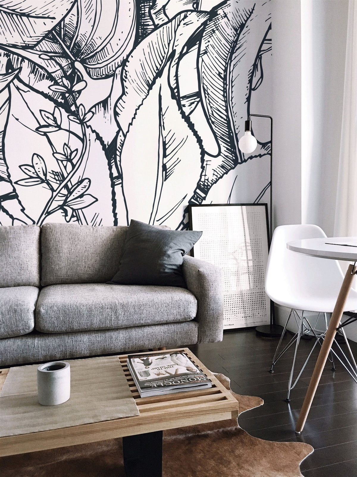 Botanical Sketch Wallpaper - B393 - WallTrend