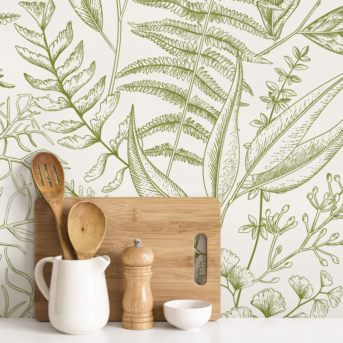 Botanical Sketch Wallpaper - C043 - WallTrend