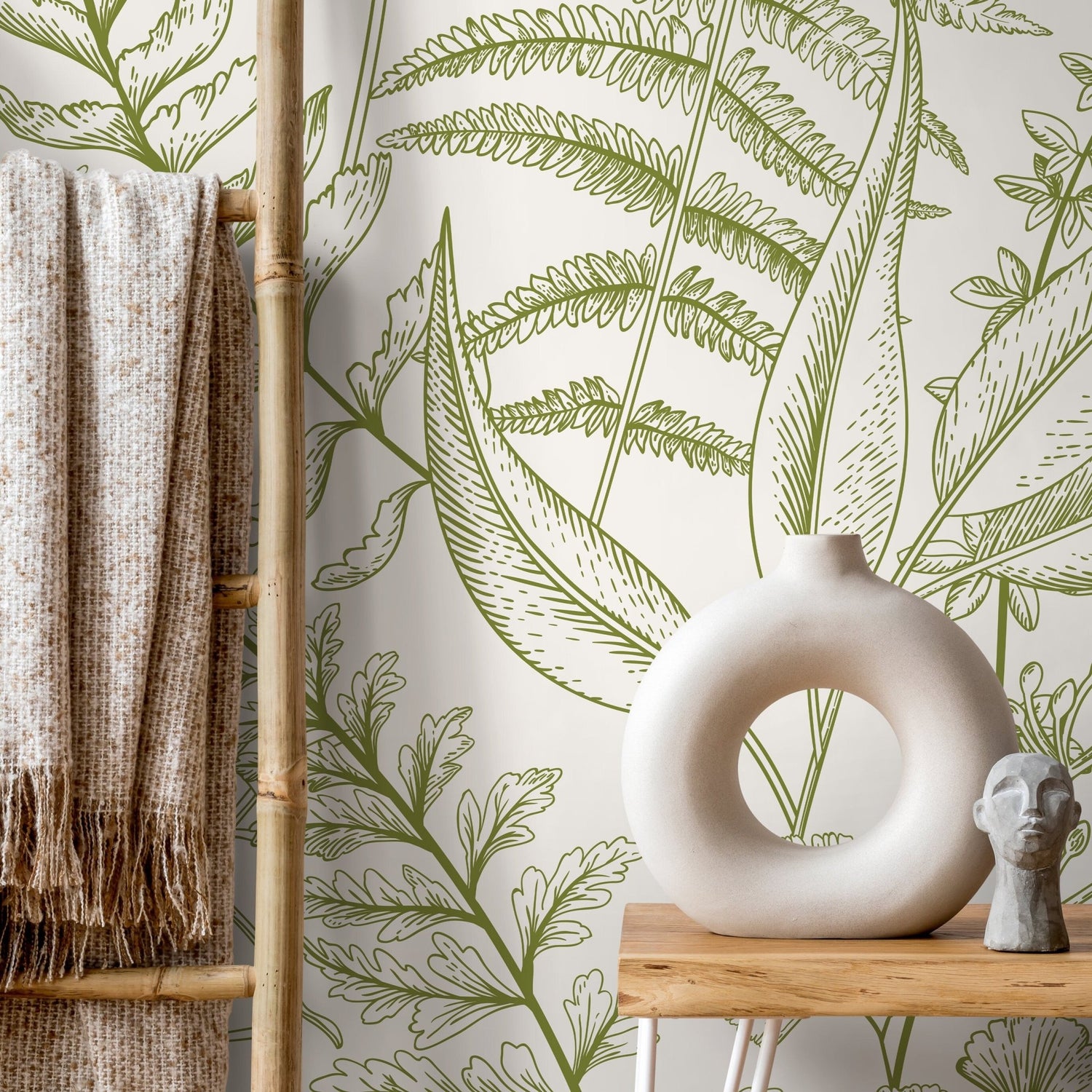 Botanical Sketch Wallpaper - C043 - WallTrend