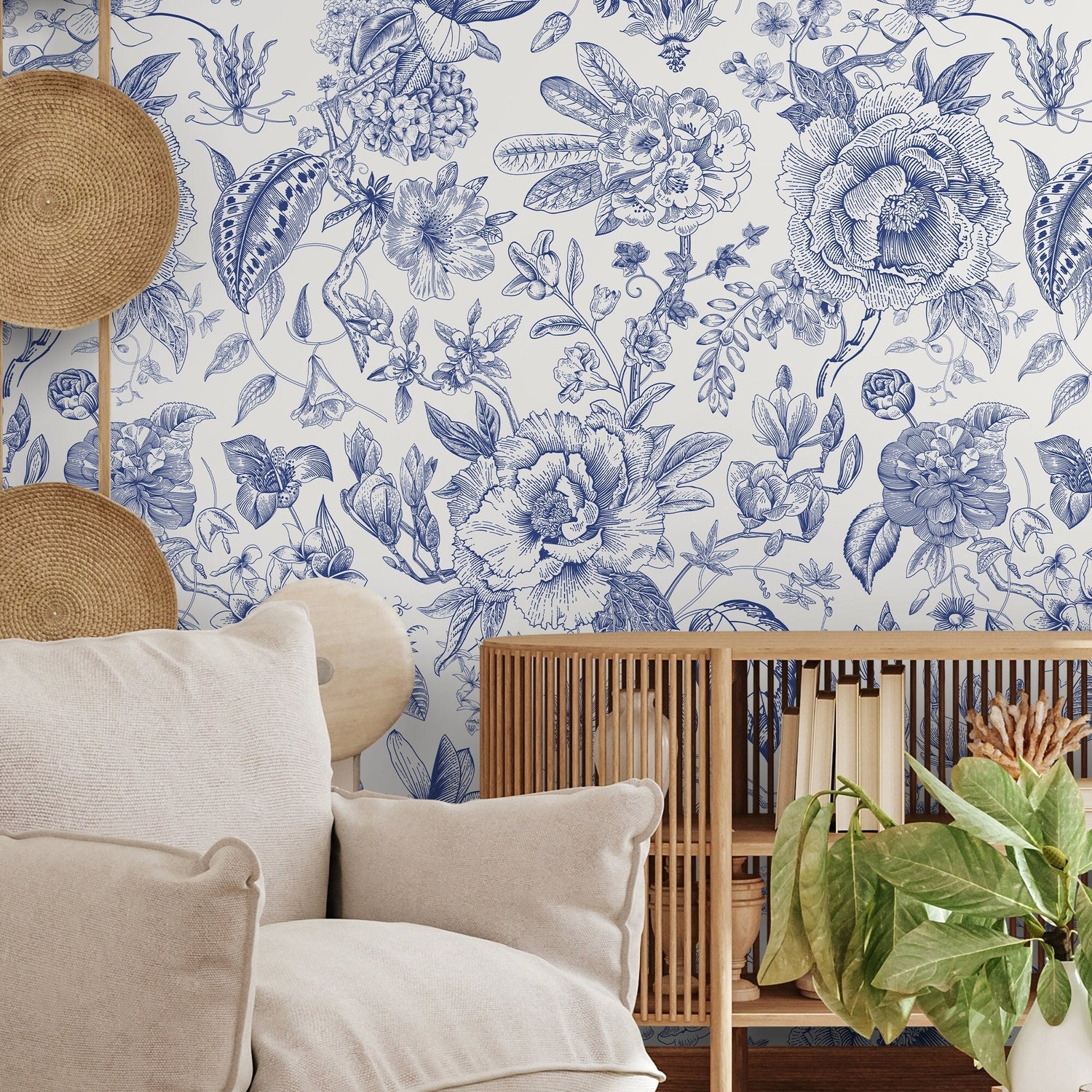 Botanical Sketch Wallpaper - C359 - WallTrend