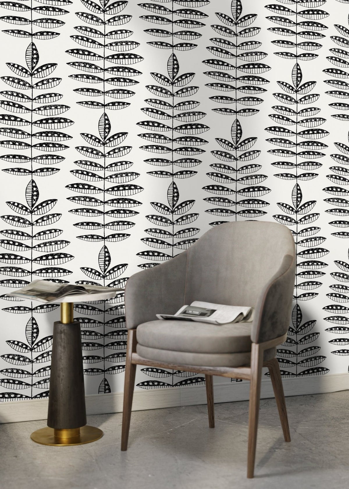 Botanical Sketch Wallpaper - C760 - WallTrend