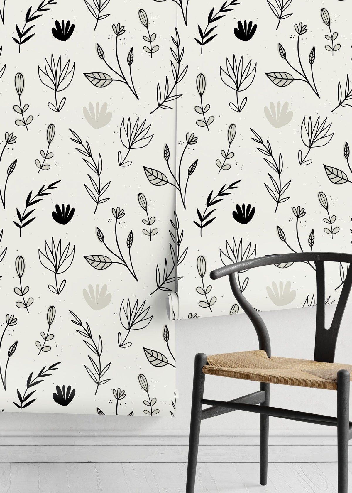 Botanical Sketch Wallpaper - D270 - WallTrend