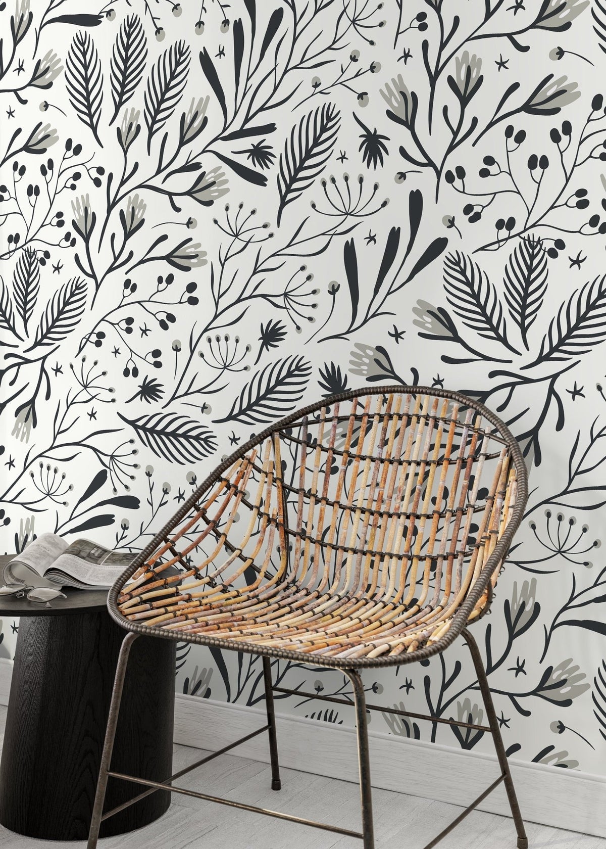 Botanical Sketch Wallpaper - D281 - WallTrend