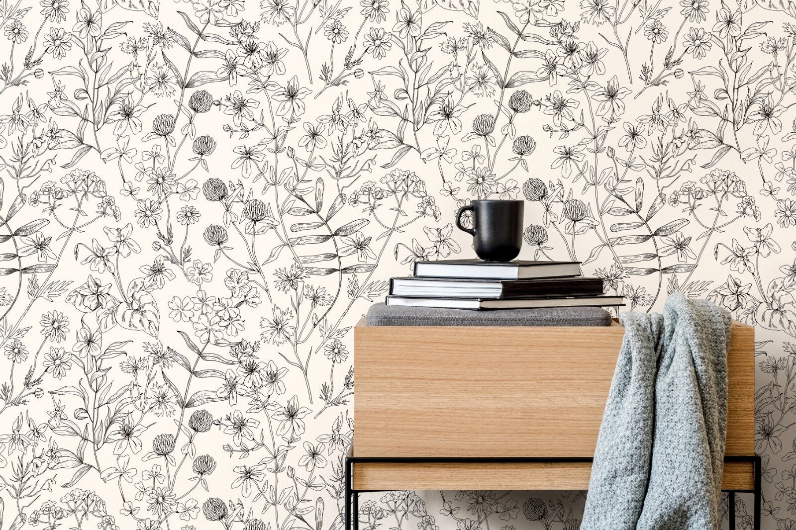 Botanical Sketch Wallpaper - D306 - WallTrend