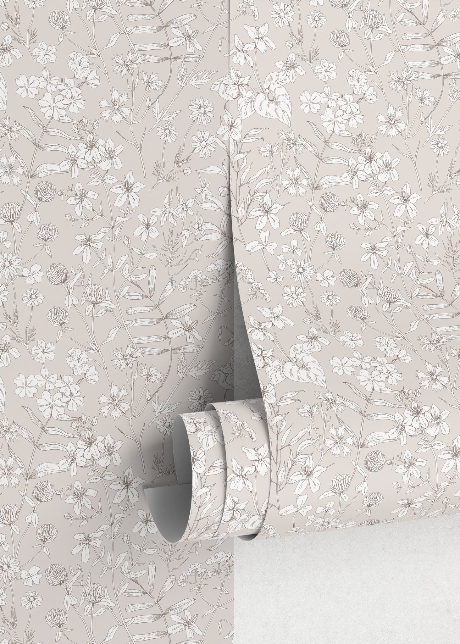 Botanical Sketch Wallpaper - D308 - WallTrend