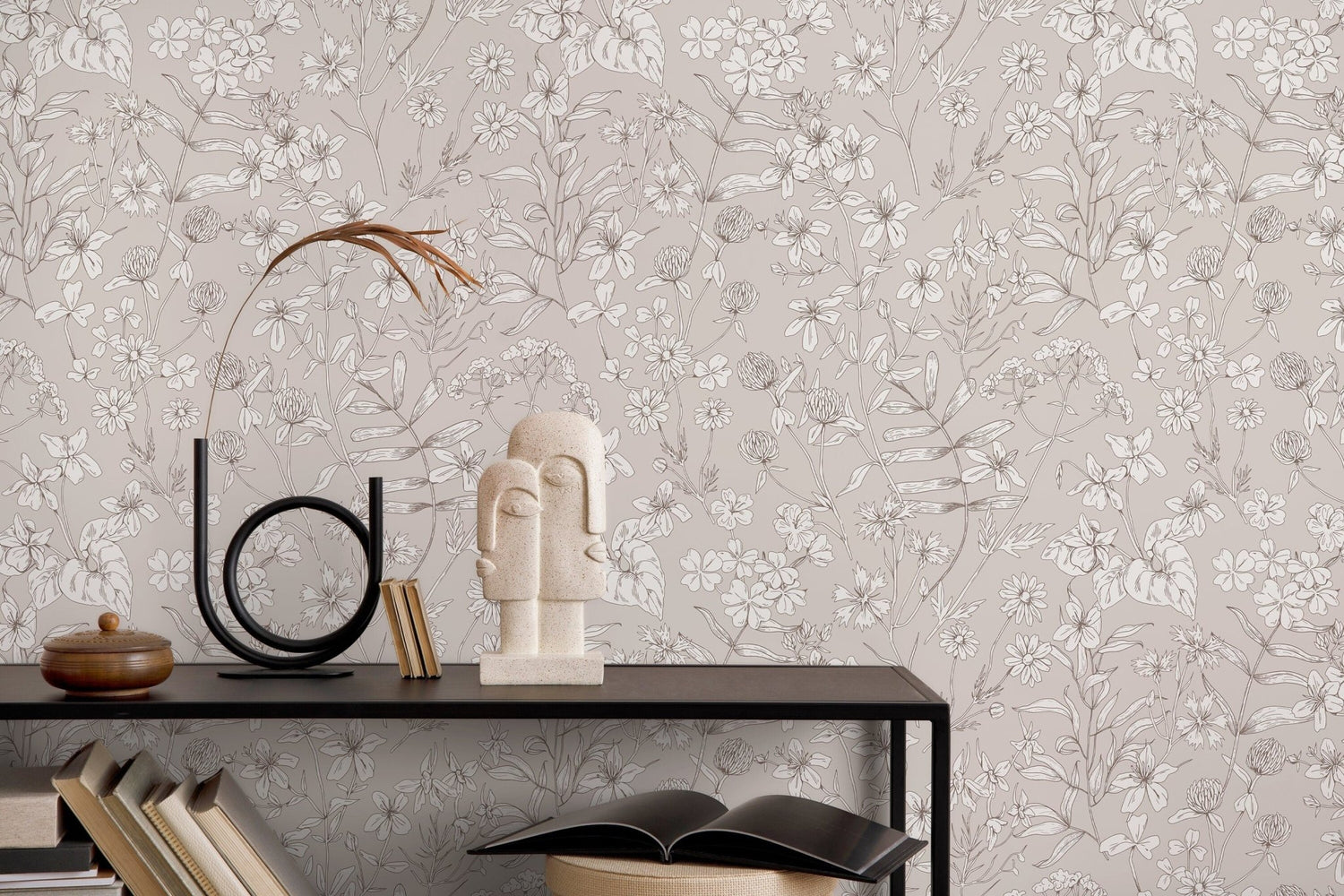 Botanical Sketch Wallpaper - D308 - WallTrend