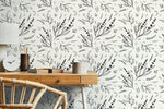 Botanical Sketch Wallpaper - D400 - WallTrend