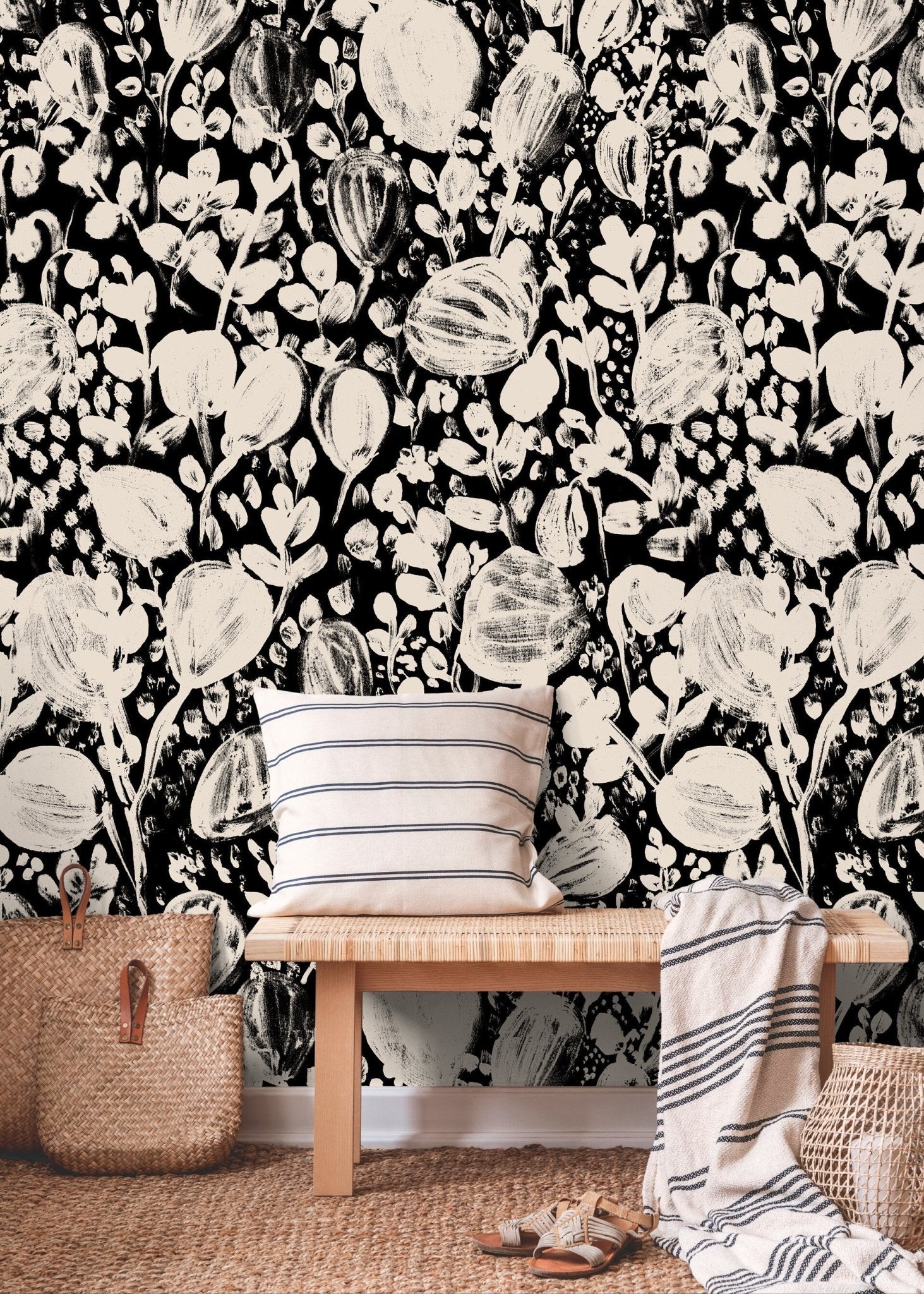 Botanical Sketch Wallpaper - X188 - WallTrend