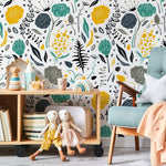 Botanical Spring Medley Wallpaper - A861 - WallTrend