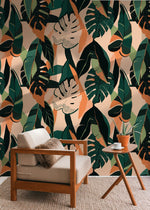 Botanical Tropical Foliage Wallpaper - B229 - WallTrend