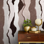 Brown Abstract Wallpaper Maximalist Wallpaper Peel and Stick and Traditional Wallpaper - D796 - WallTrend