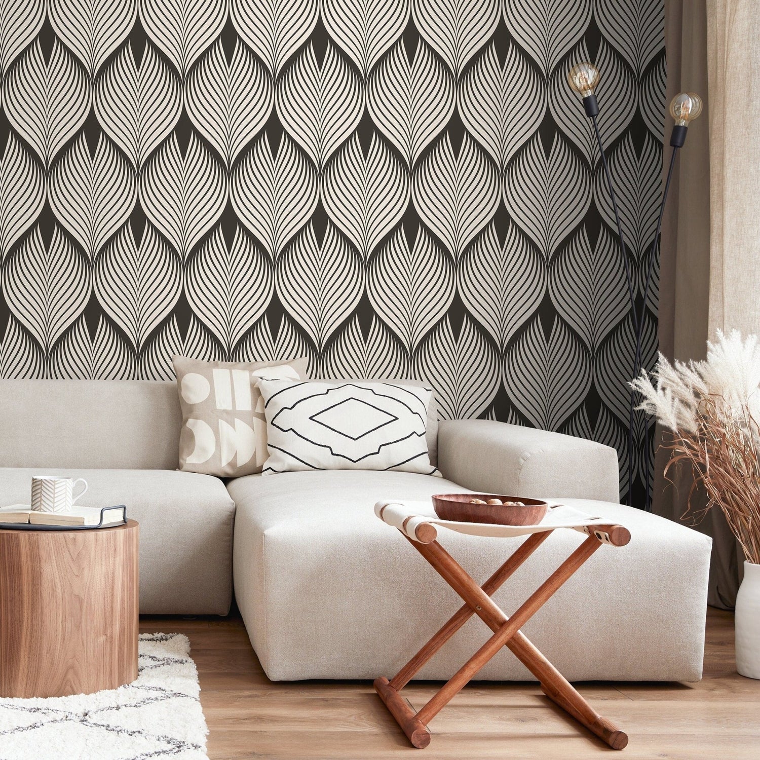 Brown Modern Wallpaper Abstract Peel and Stick and Traditional Wallpaper - D960 - WallTrend