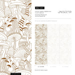 Brown Mushroom Wallpaper Modern Peel and Stick and Traditional Wallpaper - D811 - WallTrend