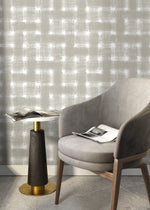 Brushed Textured Grid Wallpaper - C978 - WallTrend