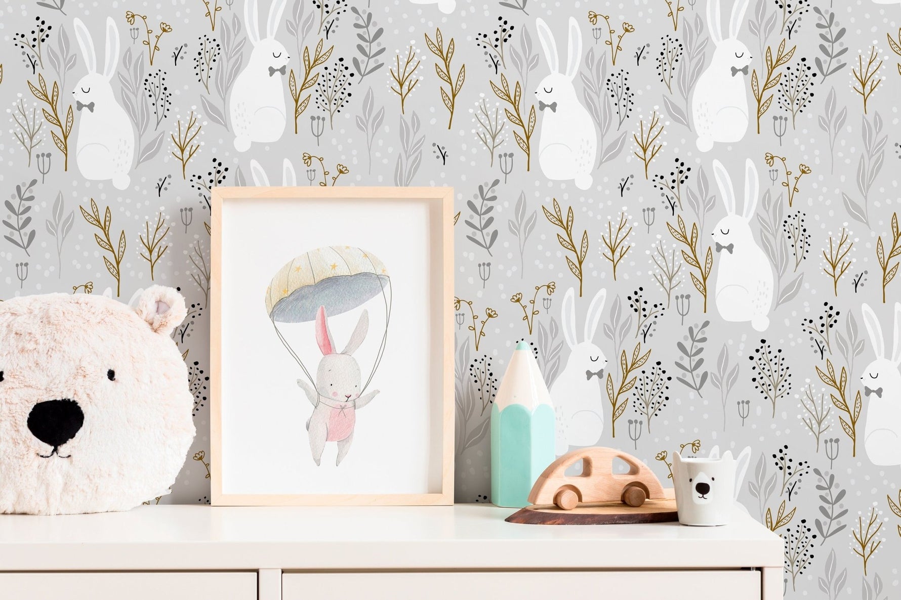 Bunny Meadow Wallpaper - D124 - WallTrend