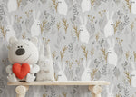 Bunny Meadow Wallpaper - D124 - WallTrend