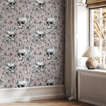 Butterfly and Skull Wallpaper Vintage Floral Wallpaper Peel and Stick and Traditional Wallpaper - D928 - WallTrend