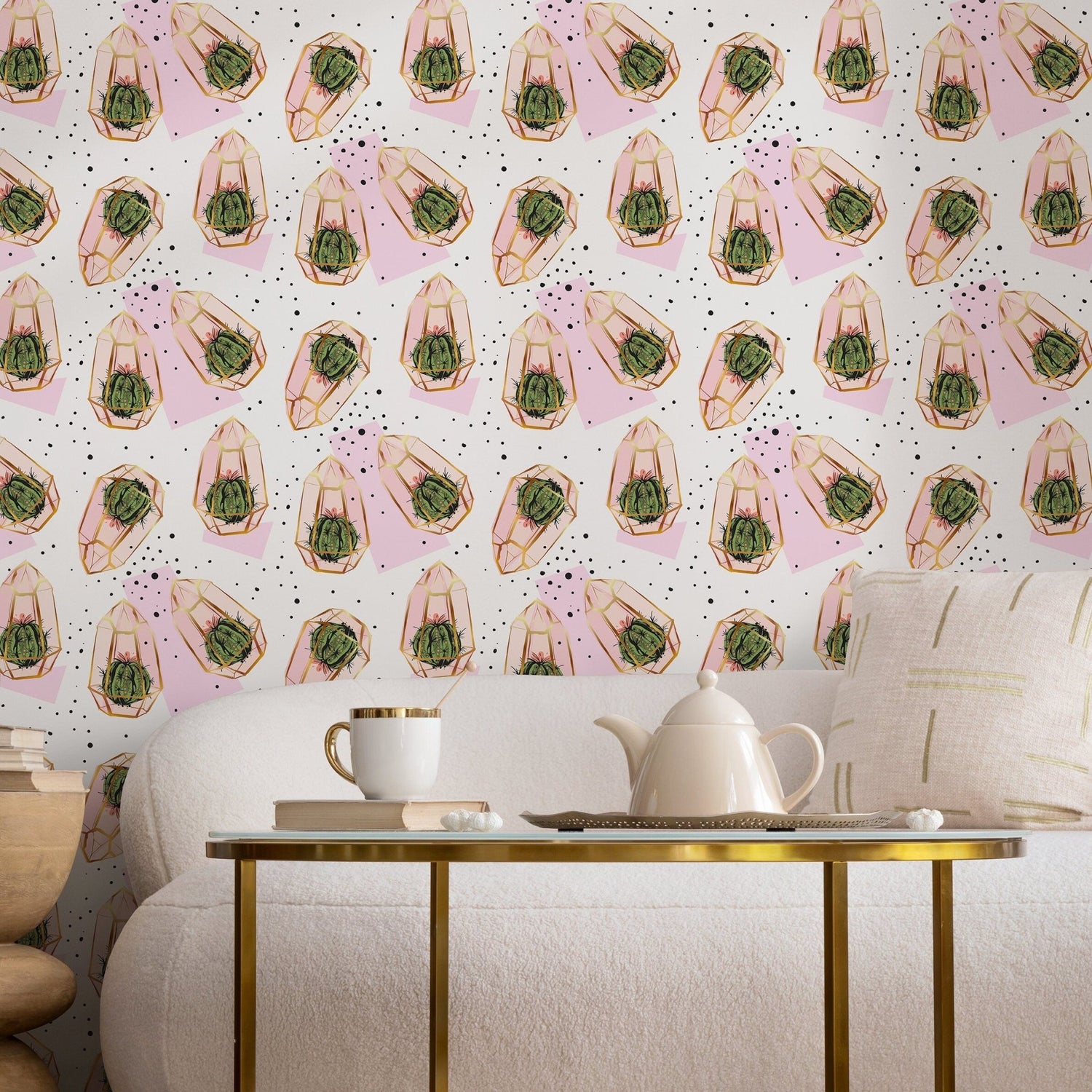 Cactus Crystal Gems Wallpaper - A267 - WallTrend