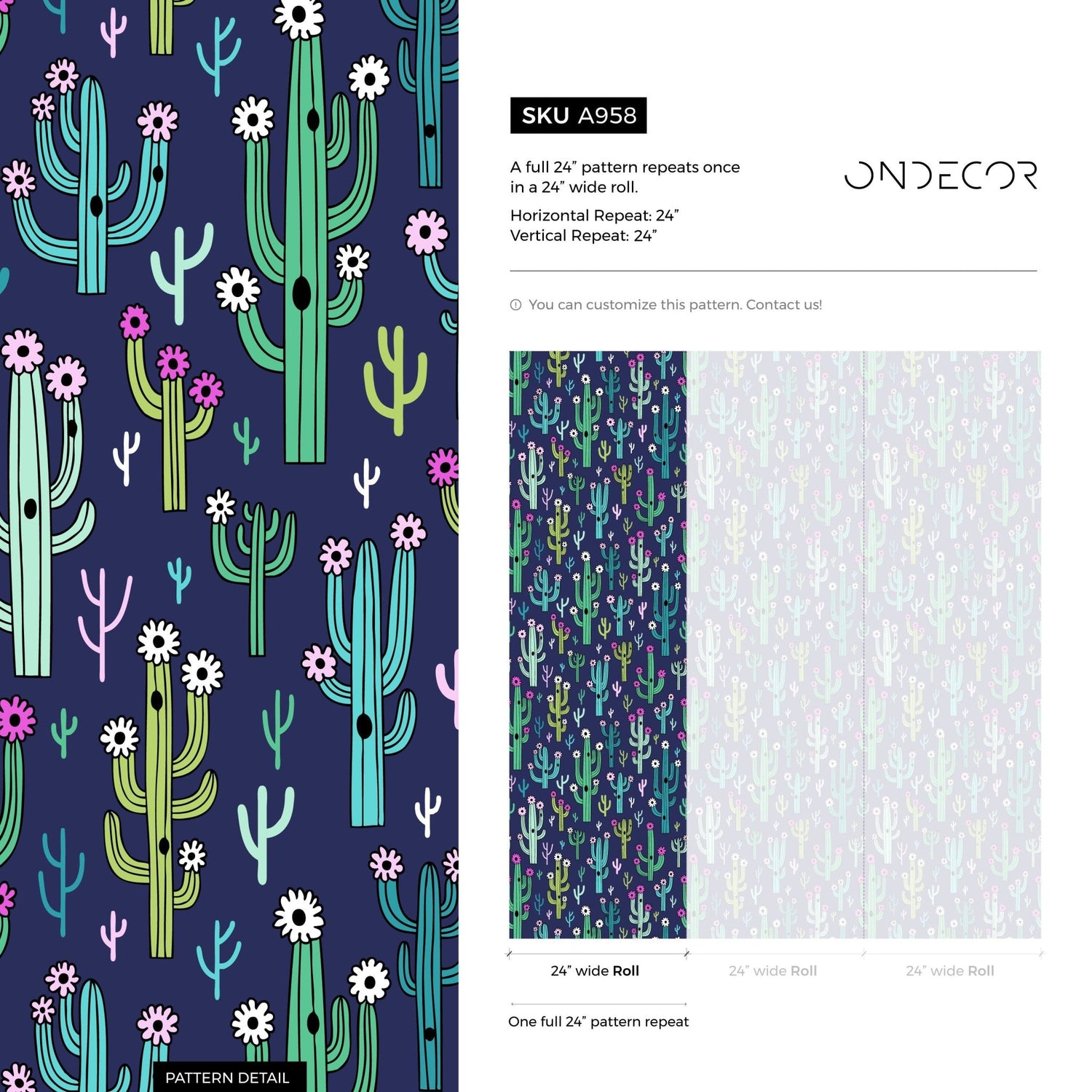 Cactus Garden Wallpaper - A958 - WallTrend