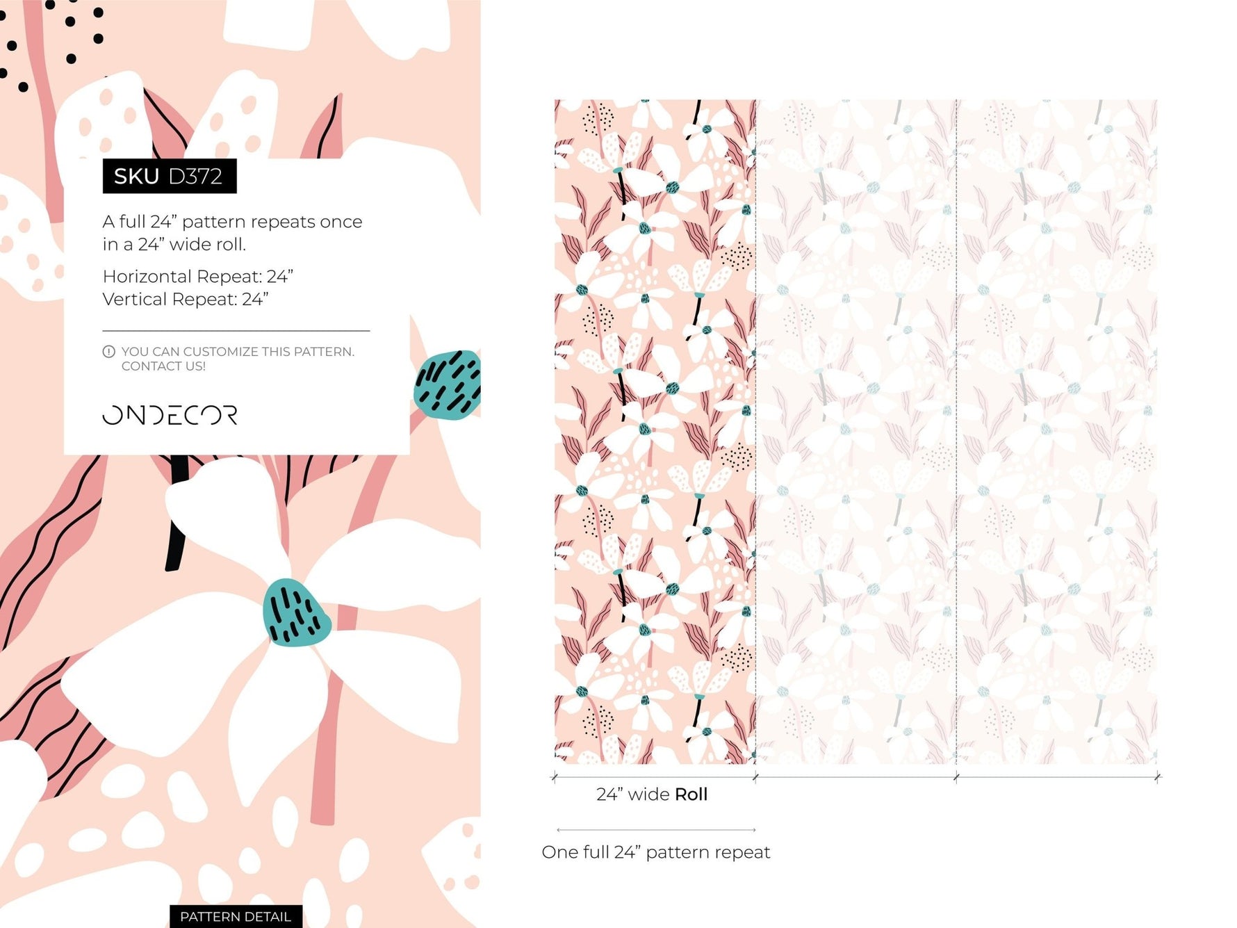 Charming Blossom Illustration Wallpaper - D372 - WallTrend