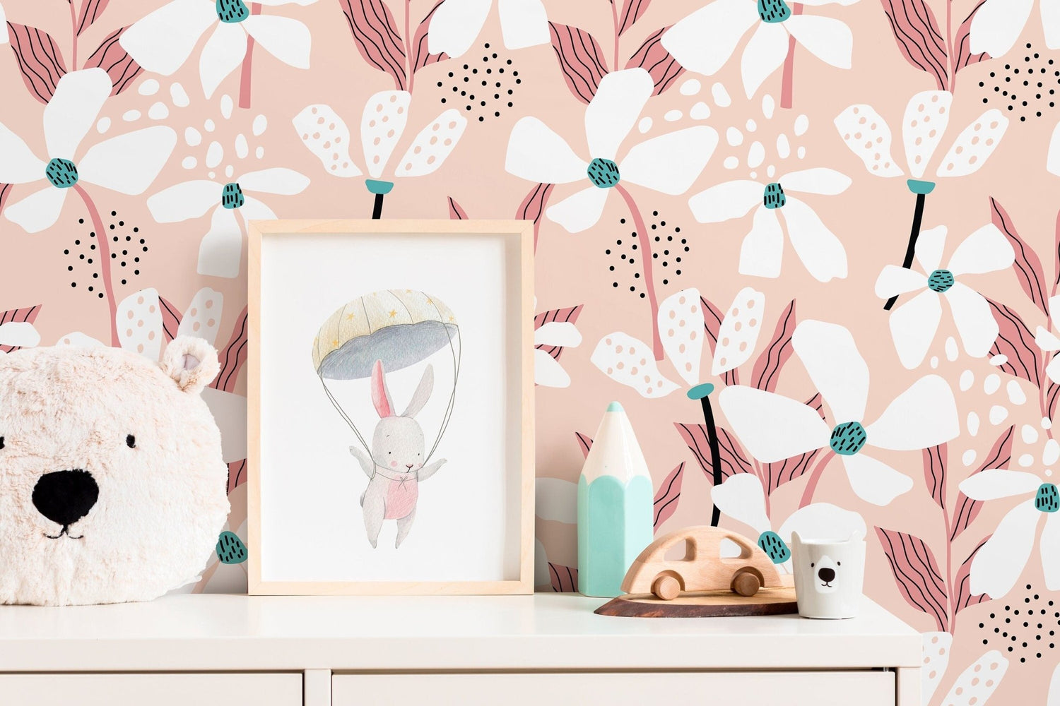 Charming Blossom Illustration Wallpaper - D372 - WallTrend