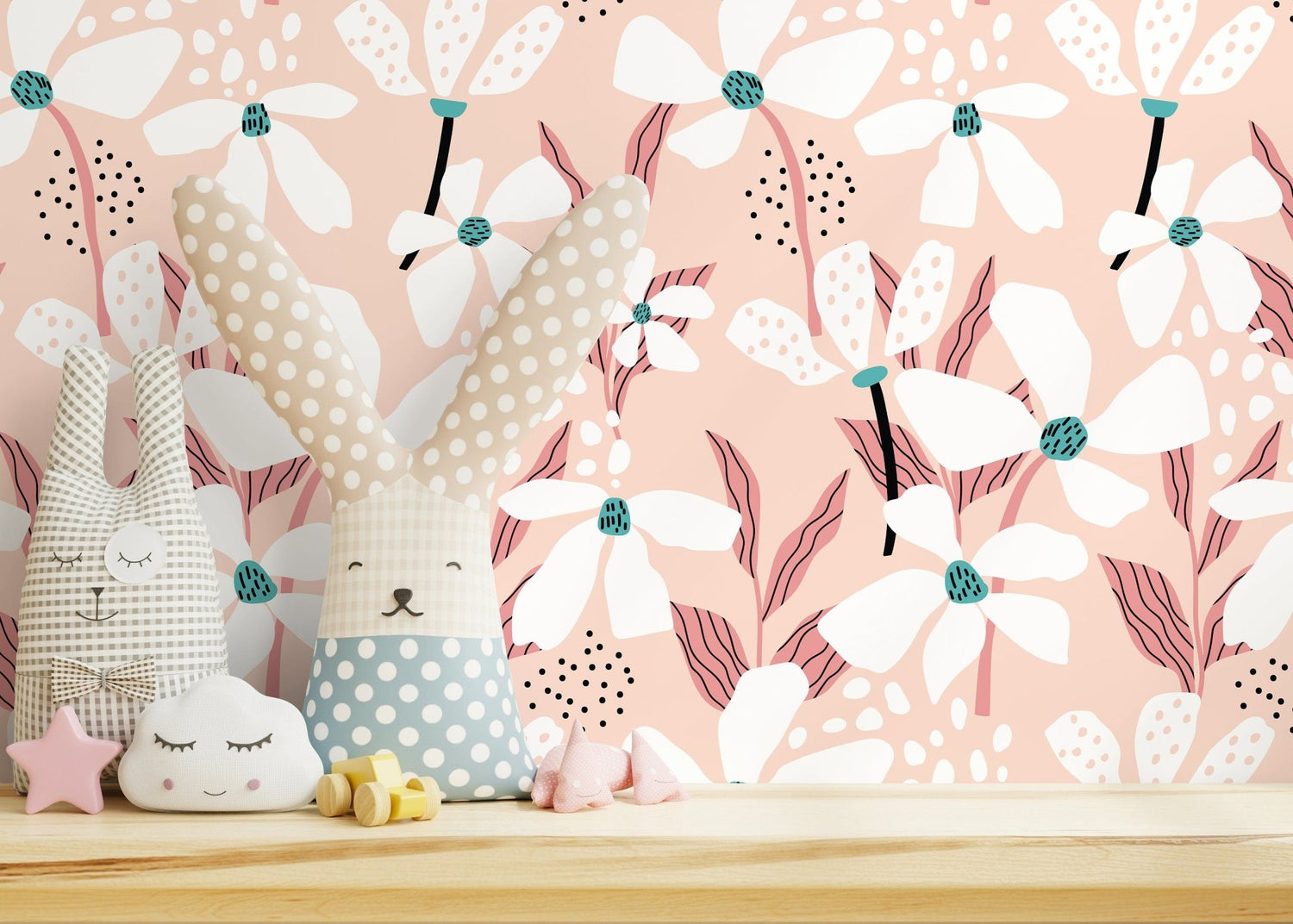 Charming Blossom Illustration Wallpaper - D372 - WallTrend