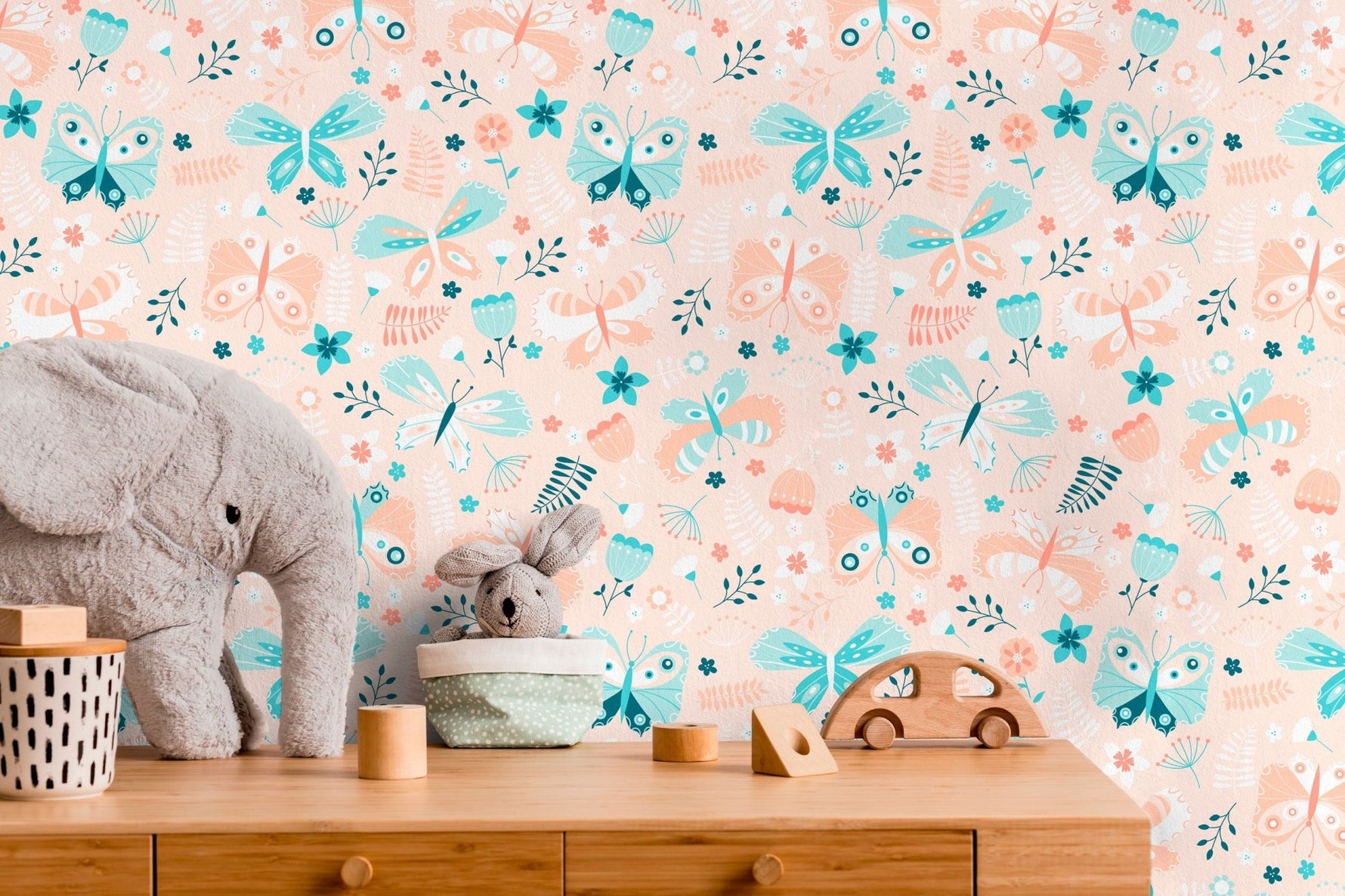 Charming Butterfly Garden Wallpaper - C104 - WallTrend