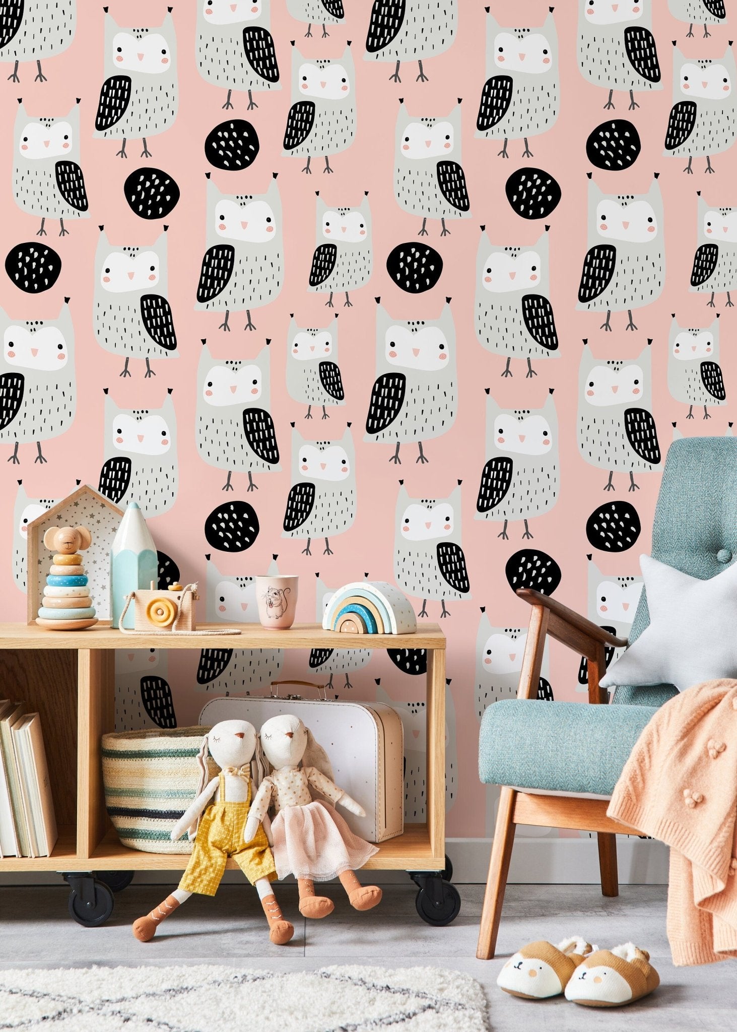 Charming Owls Wallpaper - D106 - WallTrend