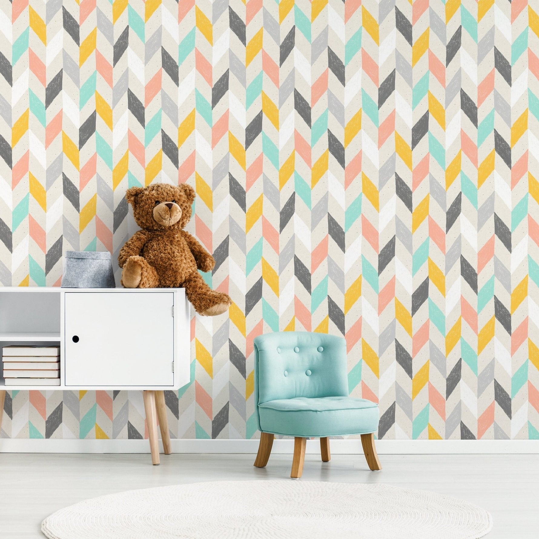 Chevron Serenity Wallpaper - A300 - WallTrend