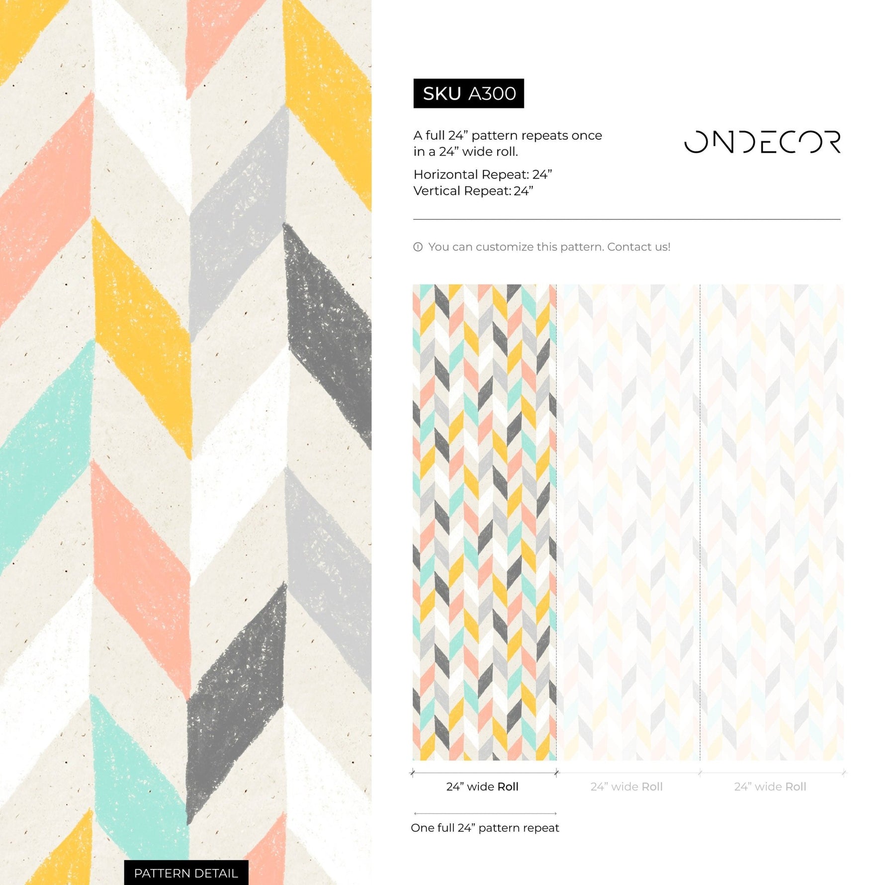 Chevron Serenity Wallpaper - A300 - WallTrend