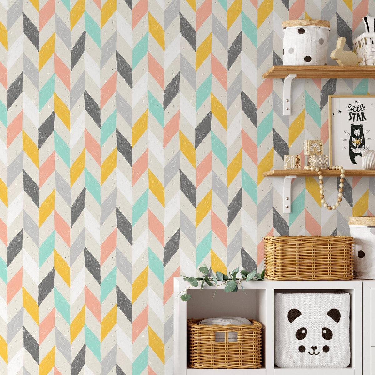 Chevron Serenity Wallpaper - A300 - WallTrend