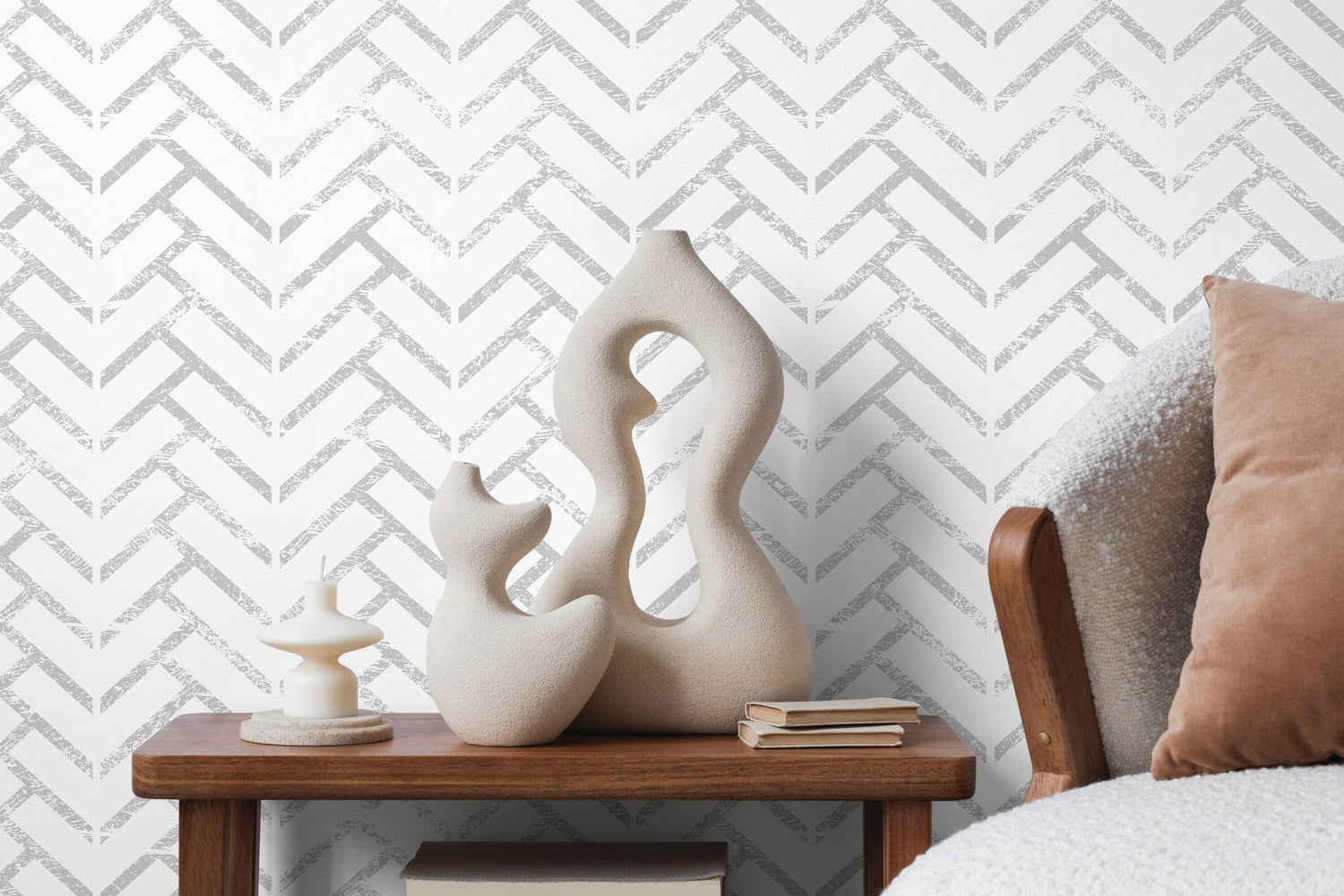 Chevron Textured Elegance Wallpaper - C490 - WallTrend