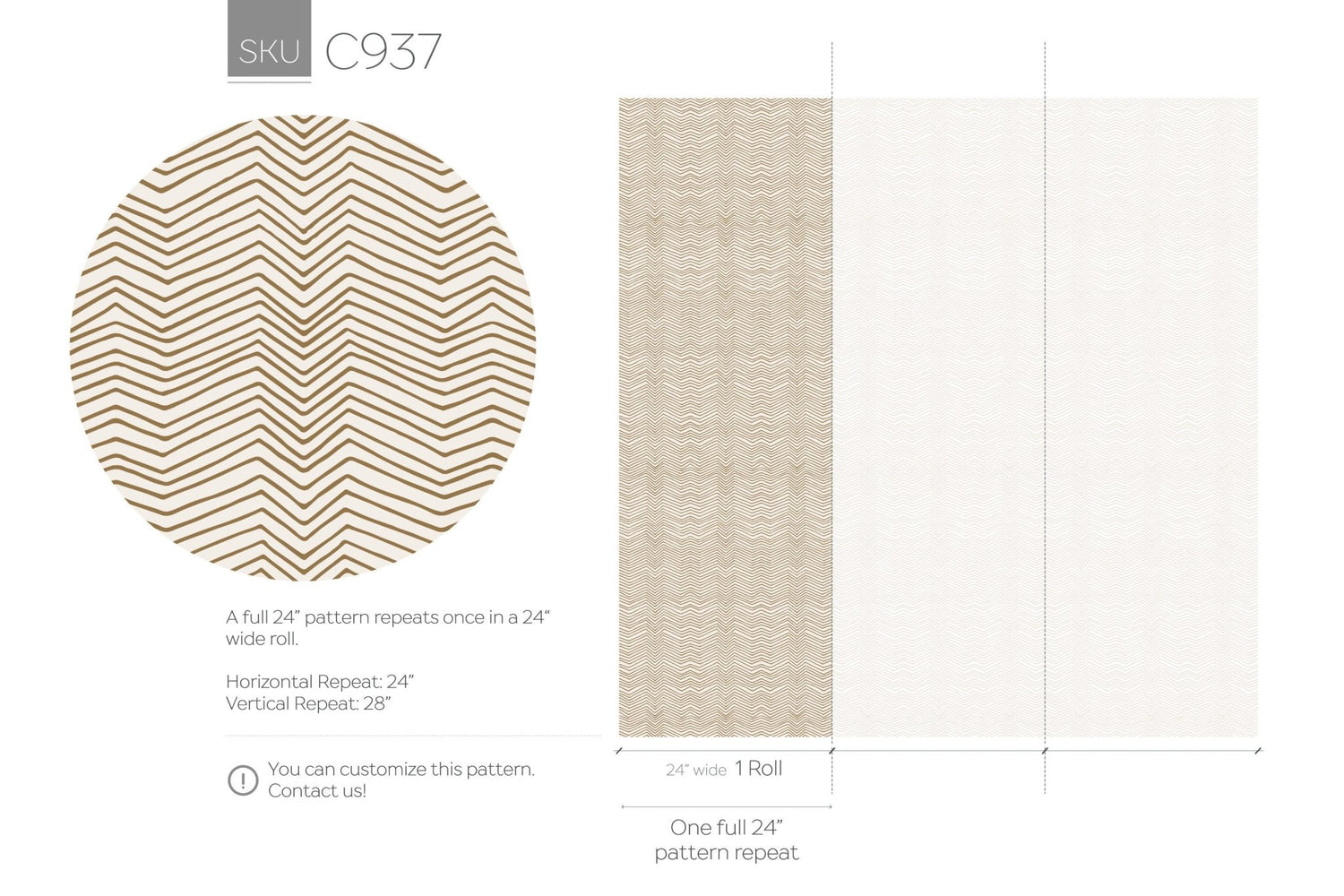 Chevron Warmth Wallpaper - C937 - WallTrend