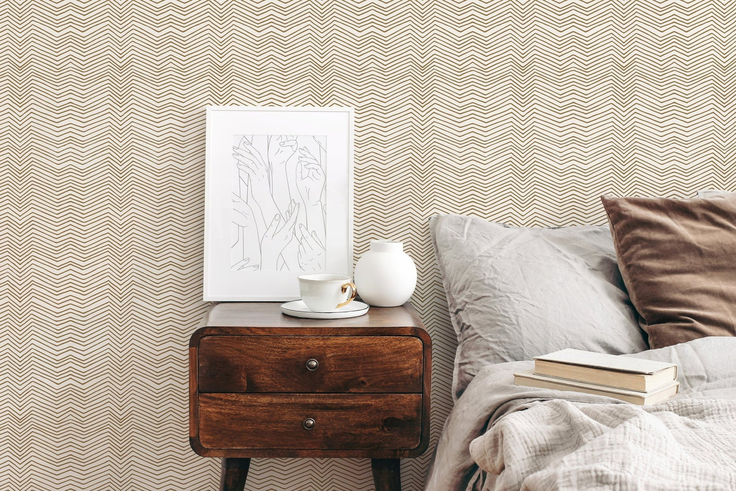 Chevron Warmth Wallpaper - C937 - WallTrend