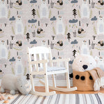 Childrens Whimsical Forest Friends Wallpaper - B250 - WallTrend