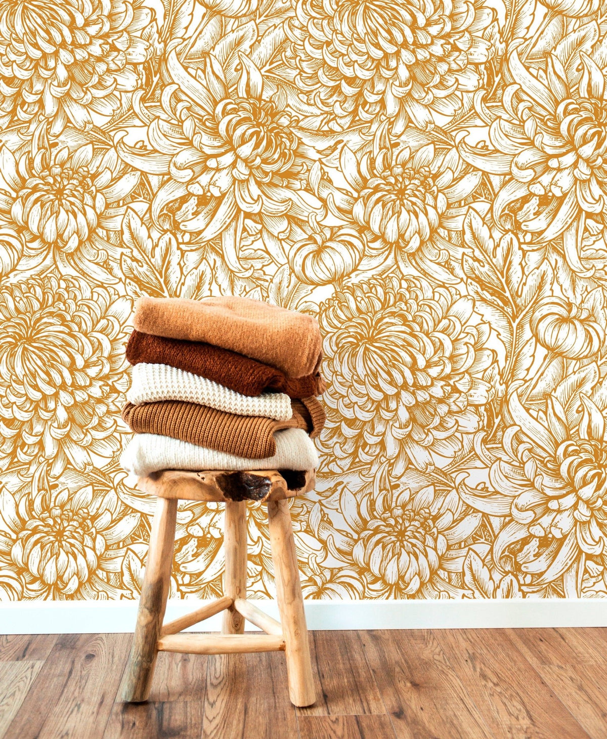 Chrysanthemum Enchantment Wallpaper - C224 - WallTrend