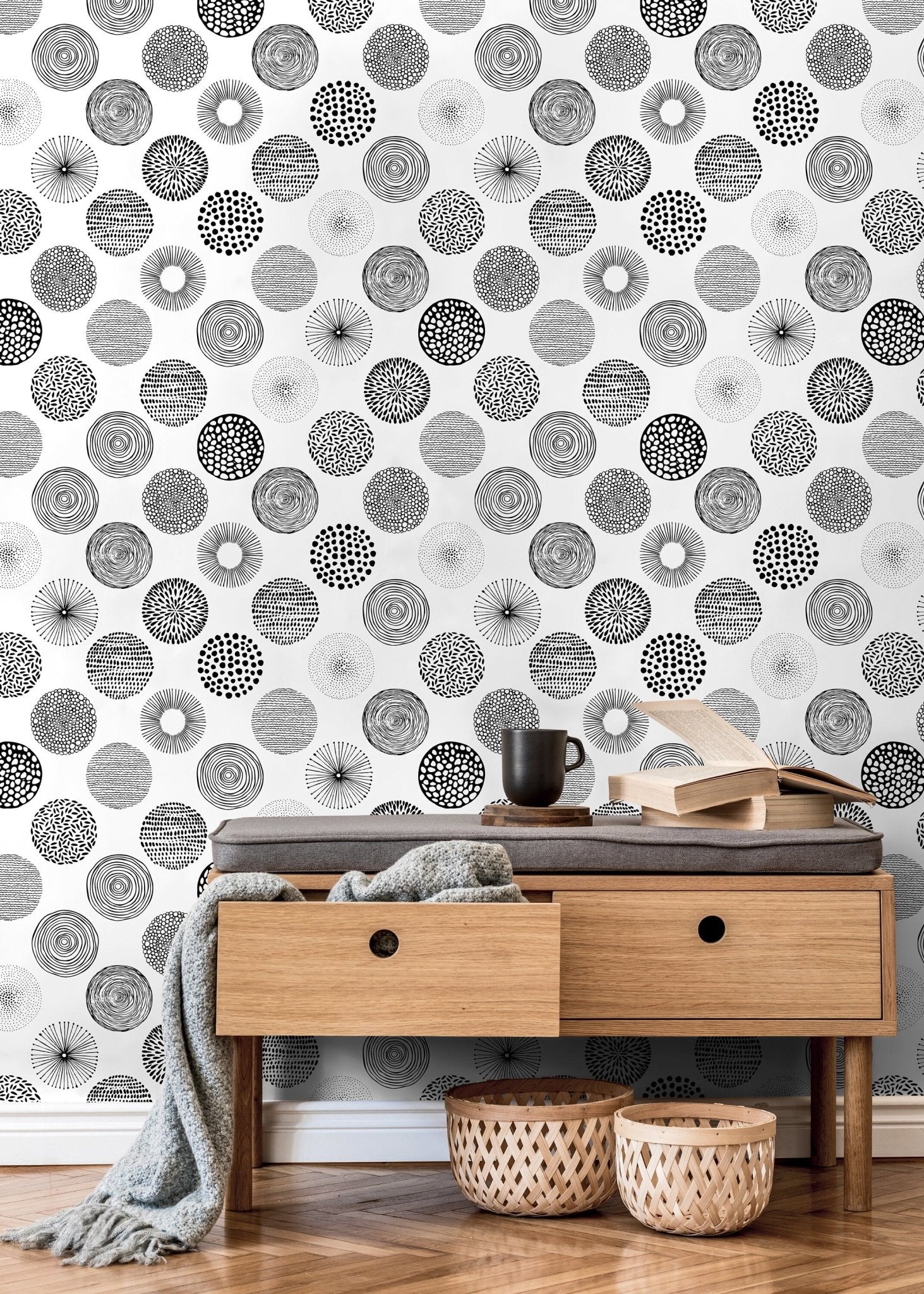 Circular Elegance Wallpaper - B897 - WallTrend