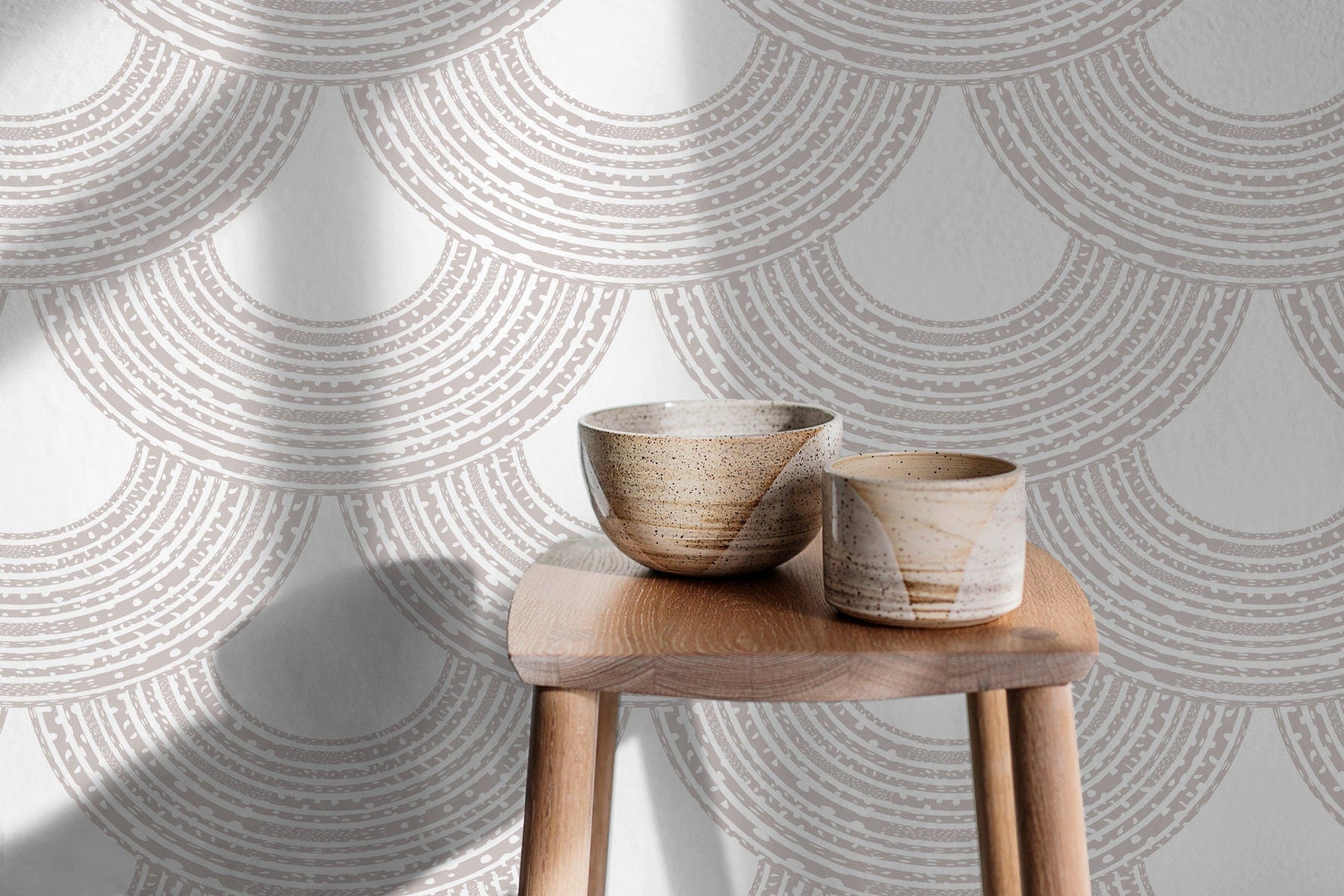 Circular Textured Harmony Wallpaper - C051 - WallTrend