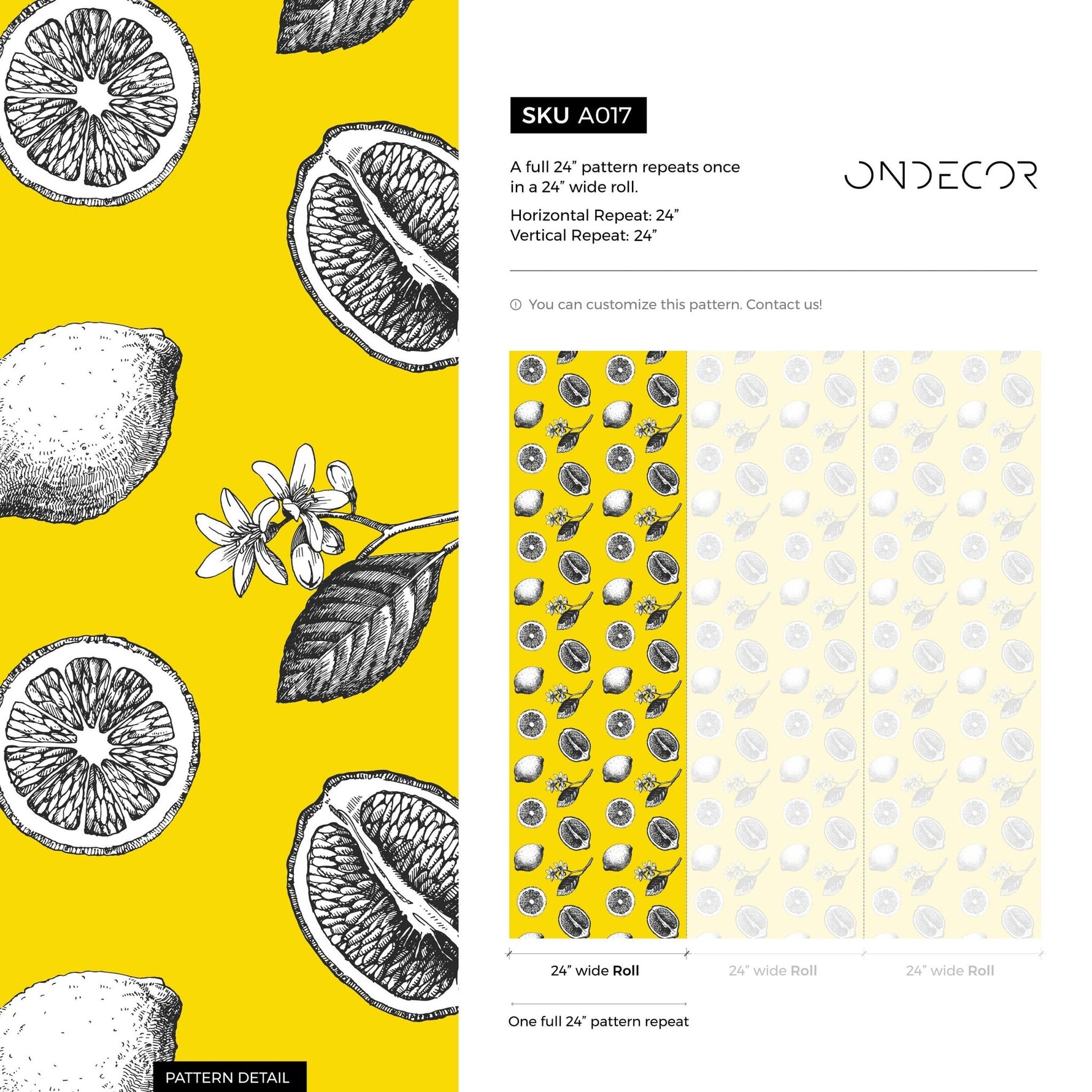 Citrus Delight Wallpaper - A017 - WallTrend