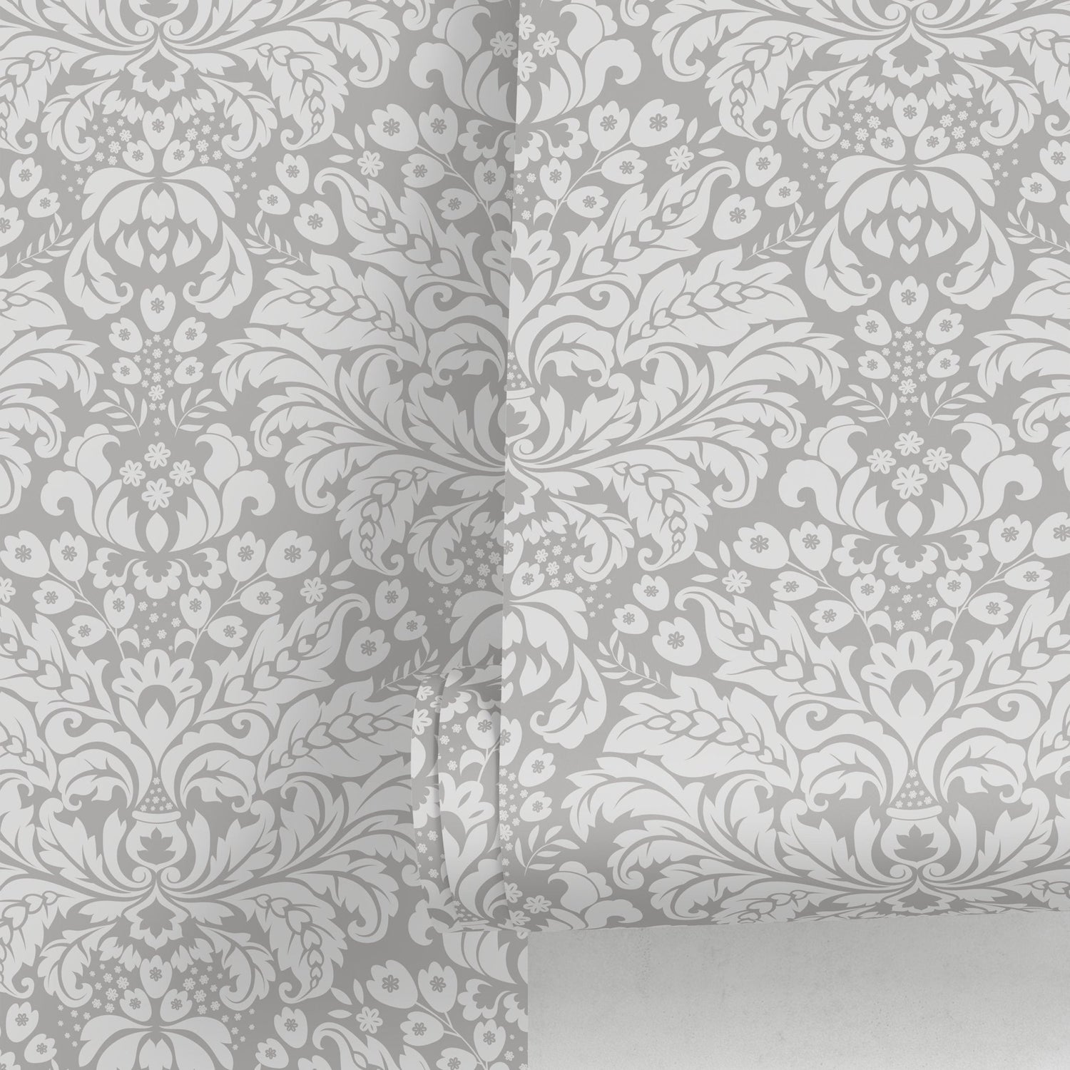 Classic Floral Damask Wallpaper - A897 - WallTrend