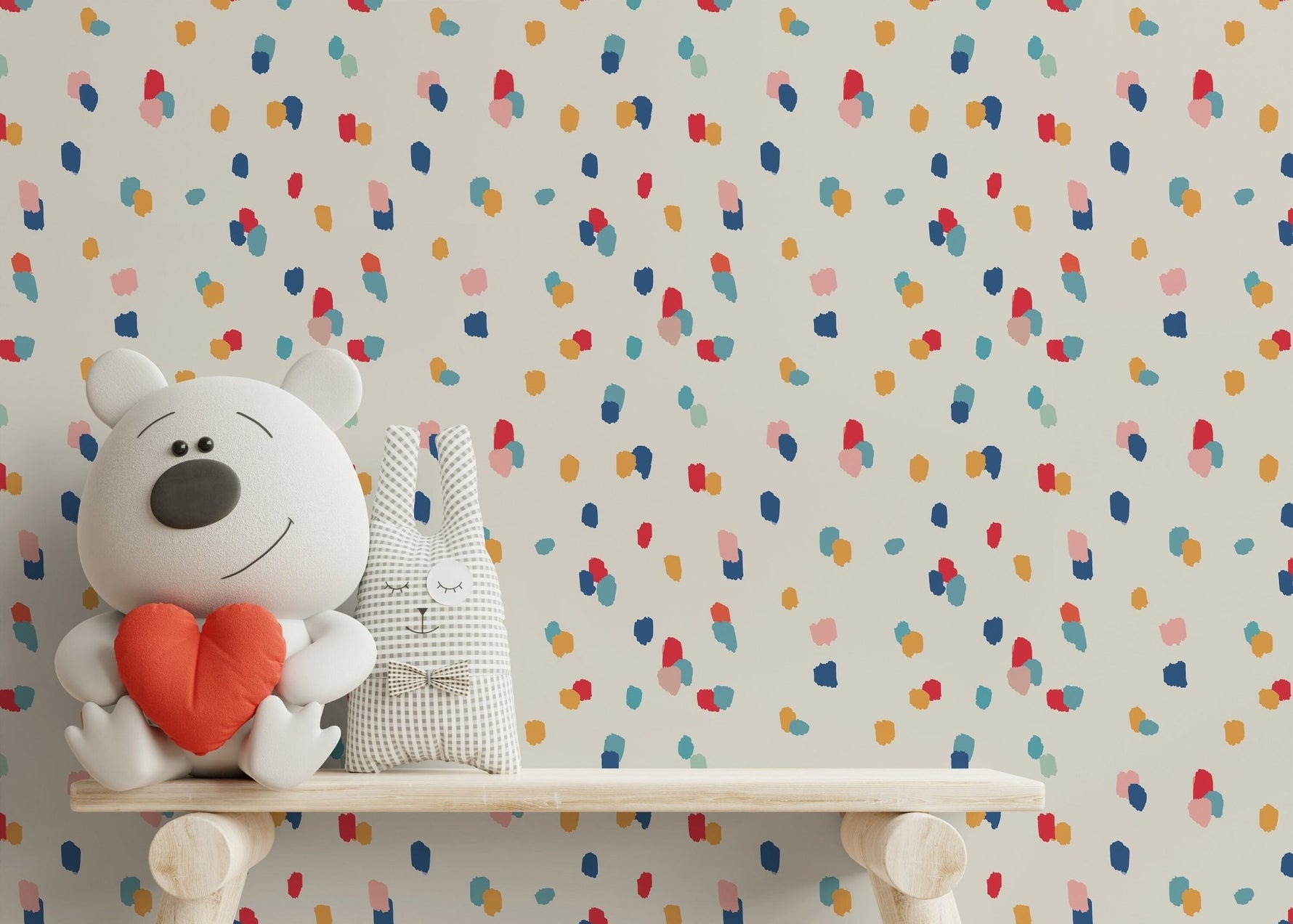 Colorful Abstract Spots Wallpaper - D347 - WallTrend