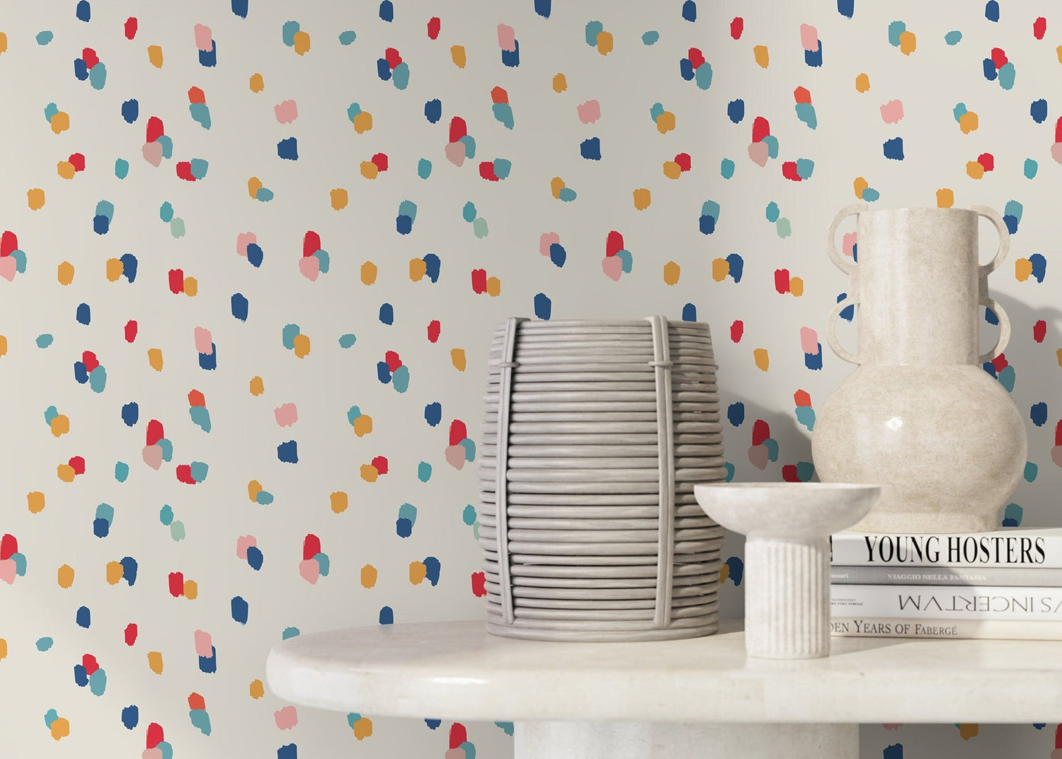 Colorful Abstract Spots Wallpaper - D347 - WallTrend