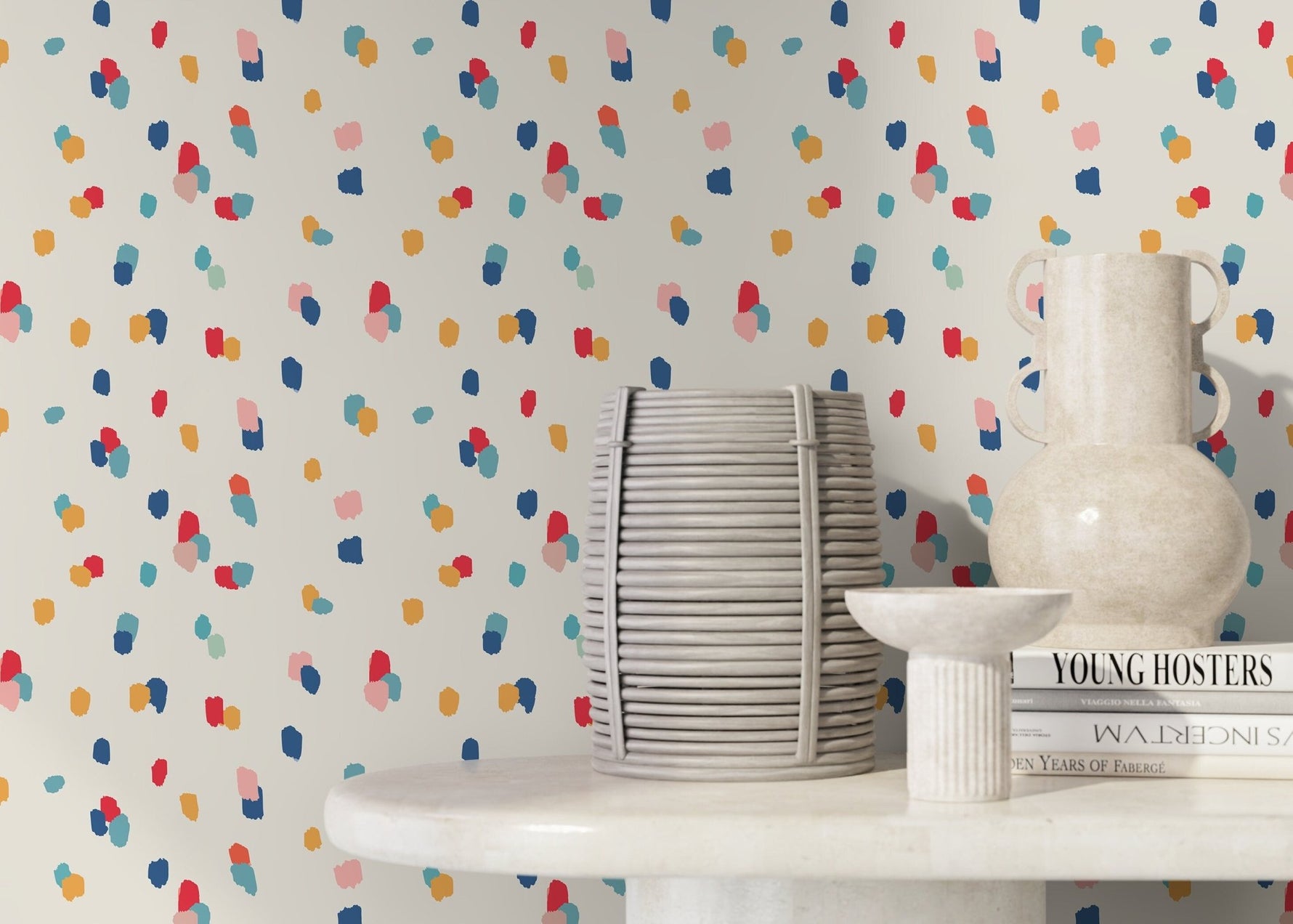 Colorful Abstract Spots Wallpaper - D347 - WallTrend