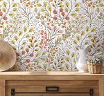Colorful Boho Floral Wallpaper / Peel and Stick Wallpaper Removable Wallpaper Home Decor Wall Art Wall Decor Room Decor - D147 - WallTrend