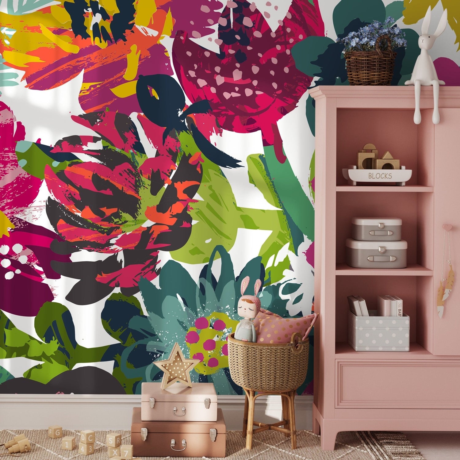 Colorful Floral Symphony Wallpaper - C109 - WallTrend