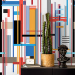 Colorful Geometric Wallpaper Abstract Wallpaper Peel and Stick and Traditional Wallpaper - D753 - WallTrend