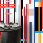 Colorful Geometric Wallpaper Abstract Wallpaper Peel and Stick and Traditional Wallpaper - D753 - WallTrend