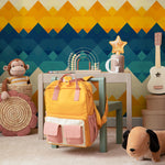 Colorful Geometric Wallpaper Kid Playroom Wallpaper Peel and Stick and Traditional Wallpaper - A943 - WallTrend