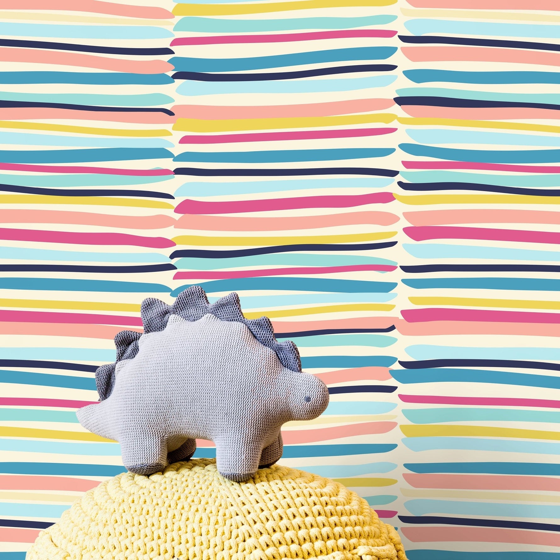 Colorful Lines Wallpaper Kids Wallpaper Peel and Stick and Traditional Wallpaper - D792 - WallTrend