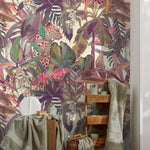 Colorful Tropical Leaves Wallpaper Peel and Stick and Traditional Wallpaper - B746 - WallTrend